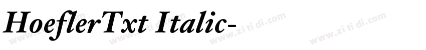 HoeflerTxt Italic字体转换